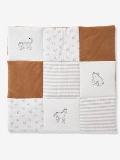 Jouet-apis de sol / Fond de parc patchwork coton et velours PETIT NOMADE