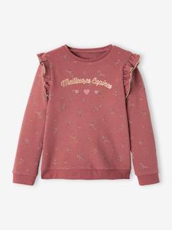 Mädchen-Pullover, Strickjacke, Sweatshirt-Sweatshirt-Mädchen Sweatshirt mit Volants und Schriftzug