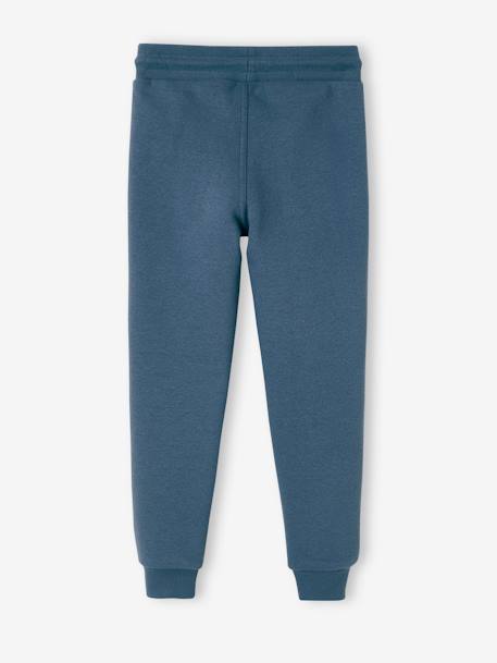 Pantalon jogging garçon en molleton dark bleu ardoise+gris moyen chiné+marine chiné+noir+noir chiné+noisette+ocre+rouge+vert sapin 