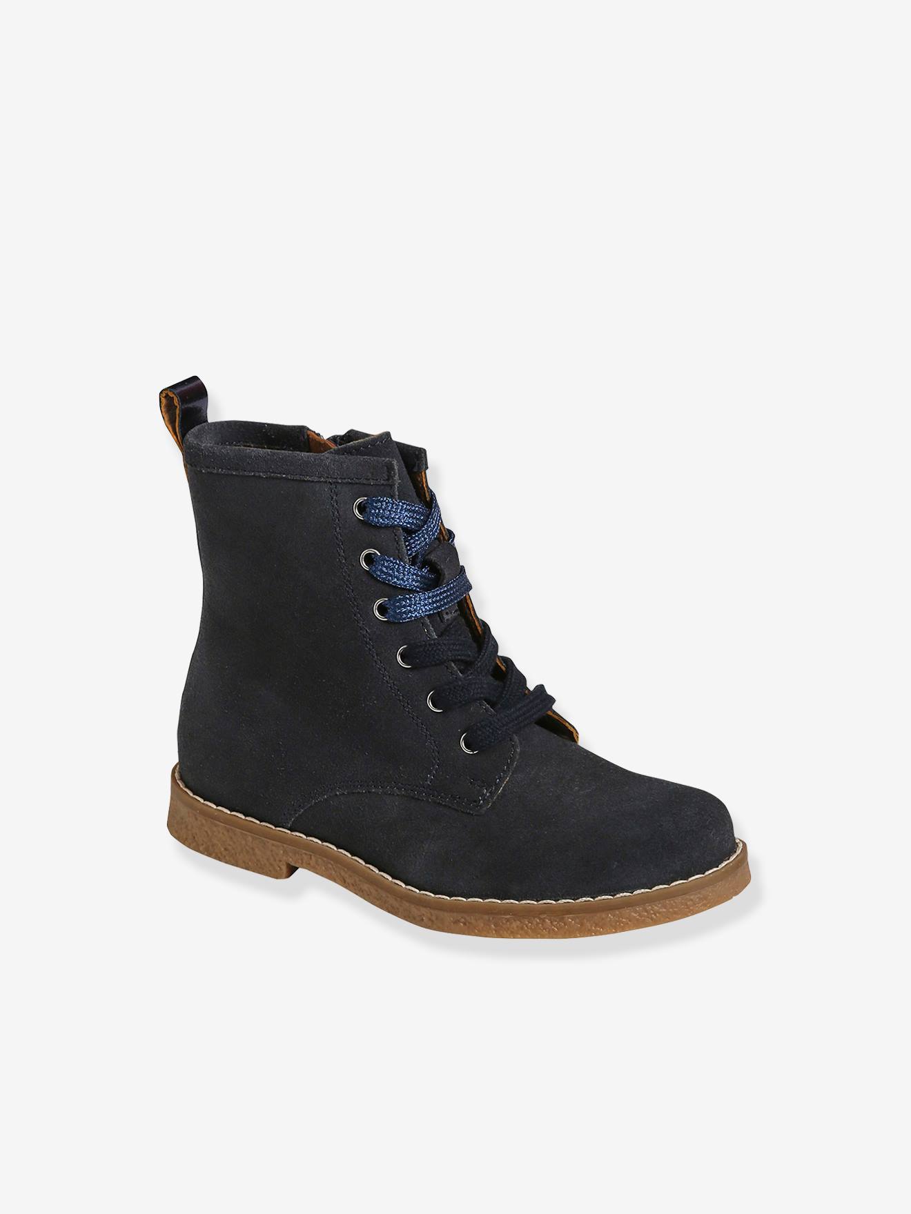 Bottines discount cuir bleu