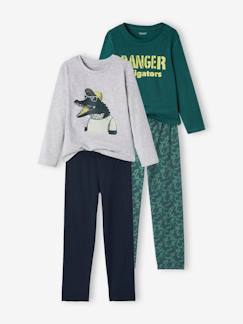 Junge-Pyjama, Overall-2er-Pack Jungen Schlafanzüge, Alligator