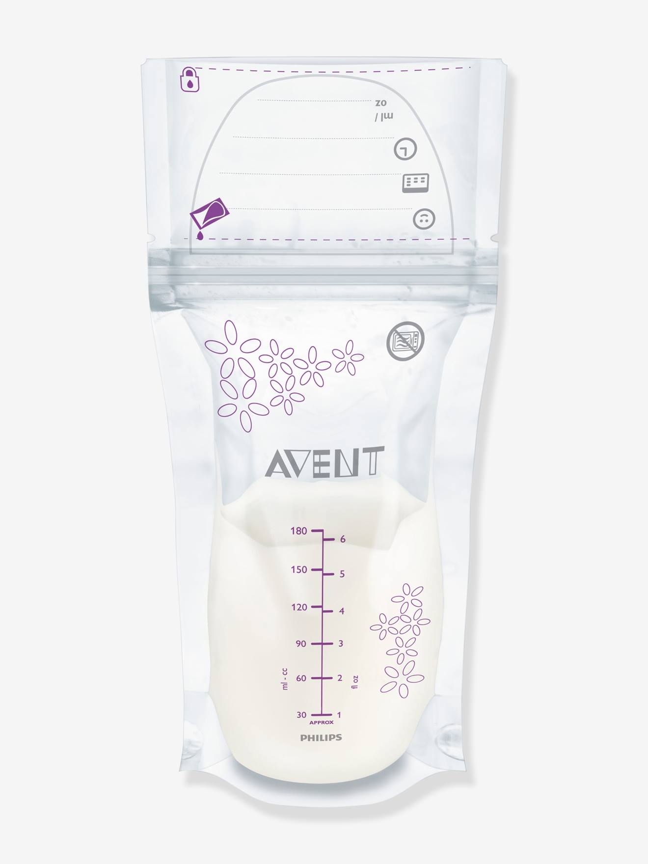 25 Einweg-Beutel für Muttermilch Philips AVENT - transparent, Babyartikel
