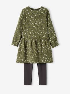 Fille-Ensemble-Ensemble robe en molleton et legging fille