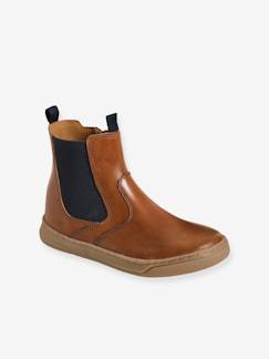 Chaussures-Boots cuir garçon zippés et élastiqués