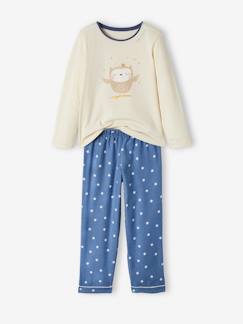 Fille-Pyjama fille chouette en jersey et flanelle