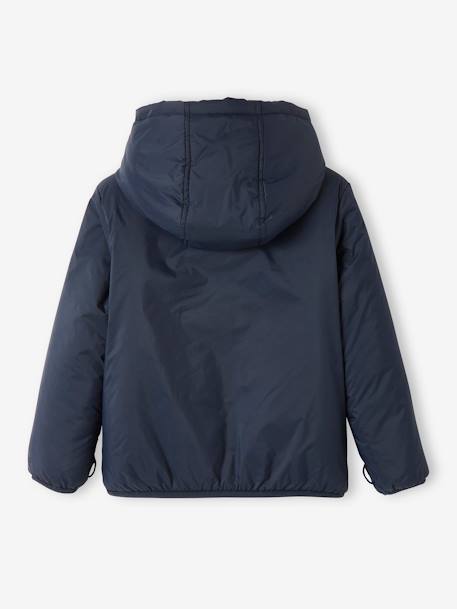 Parka 3 en 1 garçon avec blouson amovible bleu électrique+kaki+Marine grisé+noix de pécan 