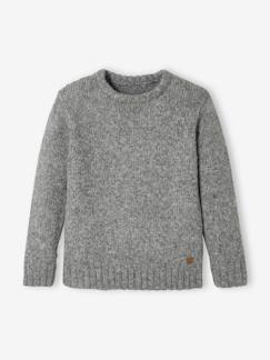 Junge-Pullover, Strickjacke, Sweatshirt-Jungen Pullover, melierter Strick
