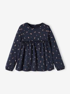 Mädchen-T-Shirt, Unterziehpulli-Mädchen Blusenshirt mit Print