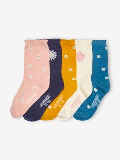 Mädchen-Unterwäsche-5er-Pack Mädchen Socken, Margeriten