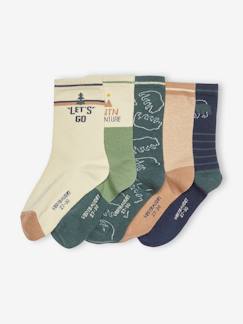 Junge-Unterwäsche-Socken-5er-Pack Jungen Socken, Wald