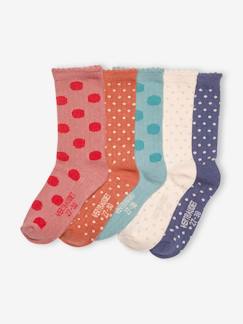 Mädchen-Unterwäsche-5er-Pack Mädchen Socken mit Tupfen