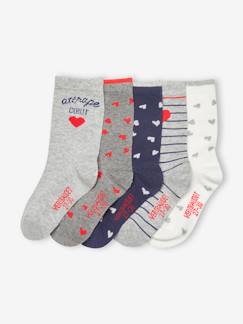 Mädchen-Unterwäsche-5er-Pack Mädchen Socken, Herzen