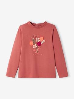 Fille-T-shirt, sous-pull-T-shirt-T-shirt motif fantaisie en relief fille