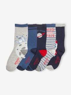 Nouvelle Collection-Garçon-Lot de 5 paires de chaussettes "espace" garçon