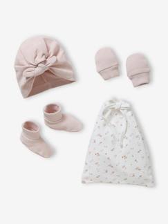 Baby-Accessoires-Mütze, Schal, Handschuhe-Mädchen Baby-Set: Mütze, Fäustlinge & Socken