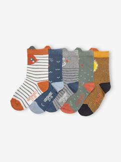 Junge-Unterwäsche-Socken-5er-Pack Jungen Socken, Tiere