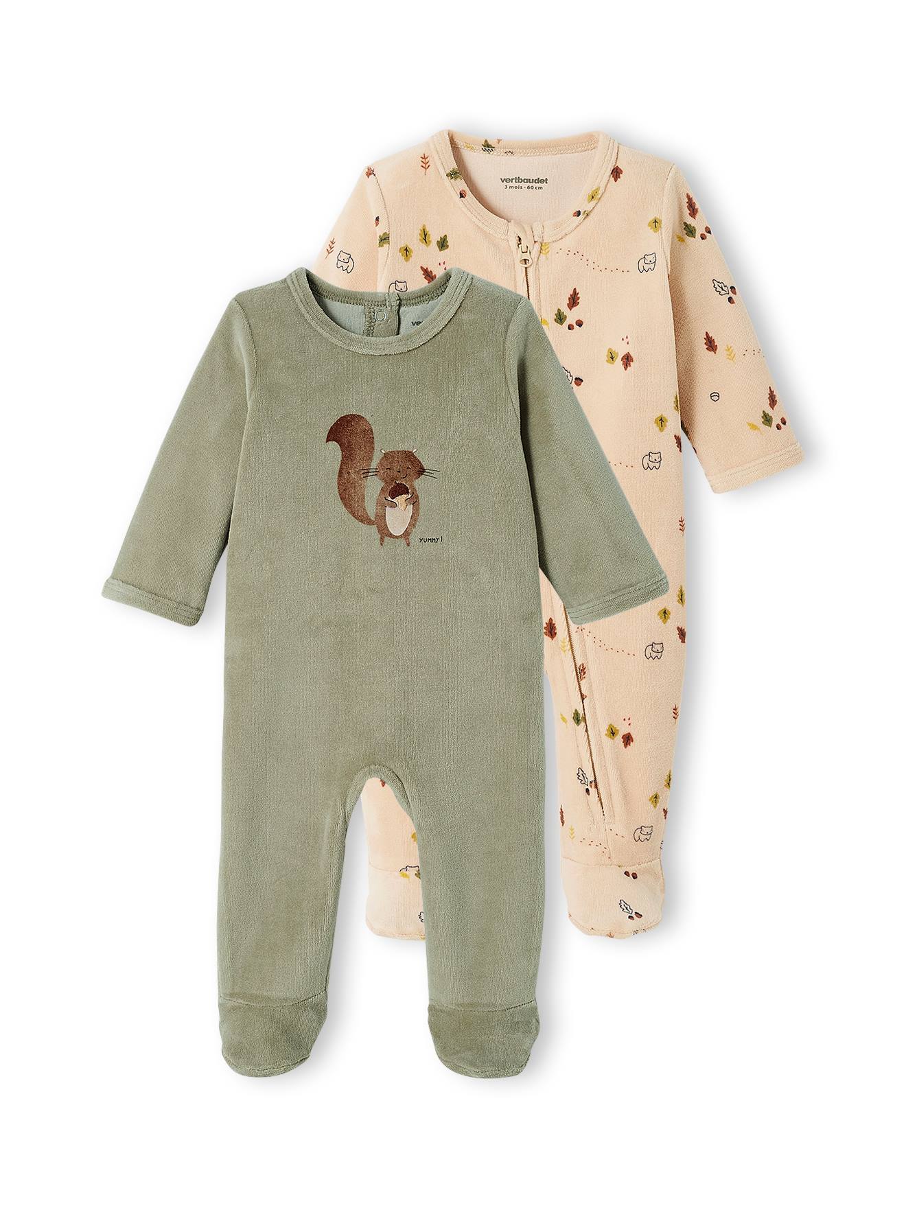 mit Perfekt für Geschenk 6-9 Monate Baby Schlafstrampler 3er Pack Unisex Pyjamas Baumwolle Strampler Langarm Overalls für Jungen Mädchen 