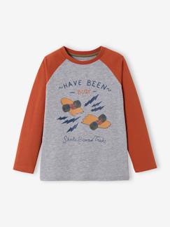 -T-shirt motif graphique garçon manches raglan colorées Oeko-Tex®