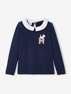 Mädchen-T-Shirt, Unterziehpulli-Mädchen Shirt mit Bubikragen Disney ARISTOCATS MARIE Oeko-Tex®