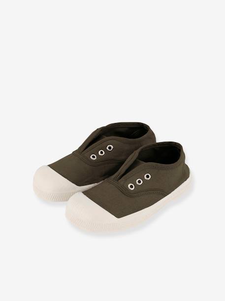 Kinder Stoffschuhe mit Gummizug ,,Elly' BENSIMON® Oeko-Tex® beige+jeansblau+khaki+marine+weiss 