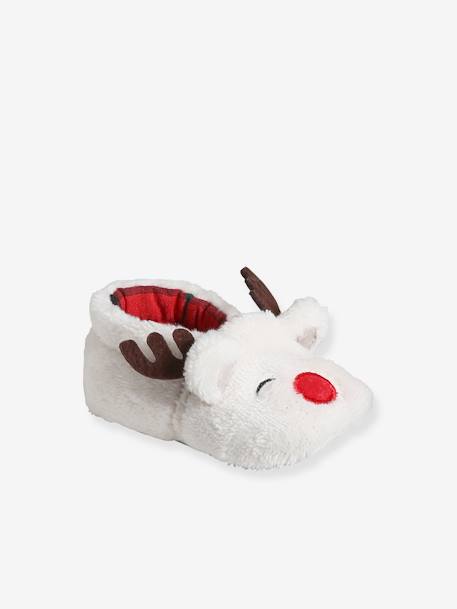 Baby Krabbelschuhe, Warmfutter weiss 