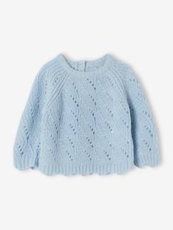 Baby-Pullover, Strickjacke, Sweatshirt-Pullover-Baby Pullover mit Lochmuster