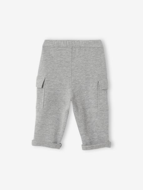 Pantalon en molleton bébé gris chiné 
