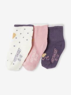 Baby-Socken, Strumpfhose-3er-Pack Mädchen Baby Socken, Hasen & Herzen