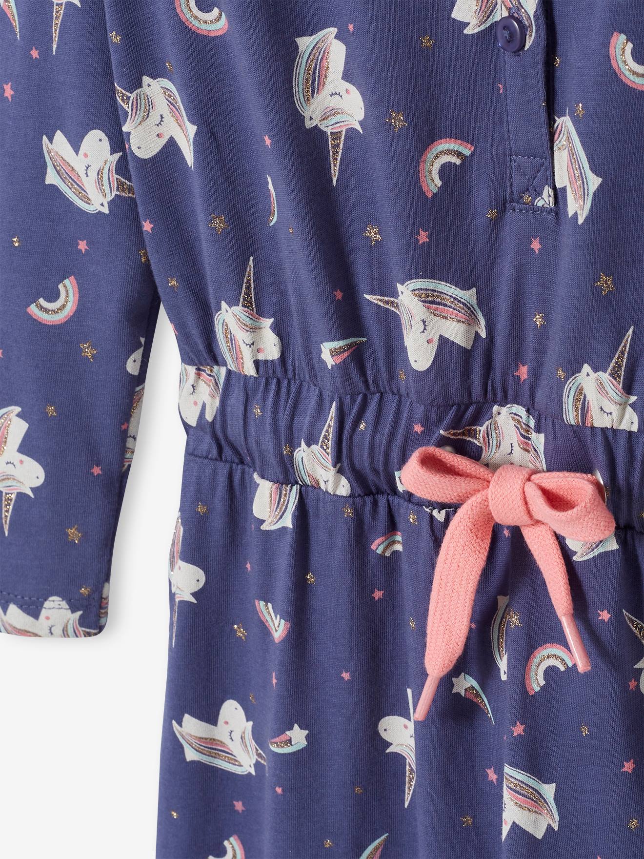 Pyjama Licorne Fille Violet & Bleu