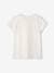 T-shirt de sport Basics fille rayures irisées placées écru+gris chiné+rose poudré 