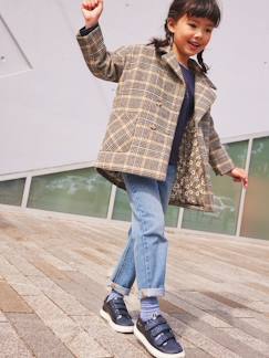 Fille-Manteau, veste-Manteau, parka, blouson-Manteau à carreaux fille.