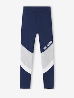Fille-Legging-Legging de sport fille tricolore en matière technique
