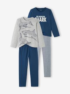 Junge-Pyjama, Overall-2er-Pack Jungen Schlafanzüge, Haie