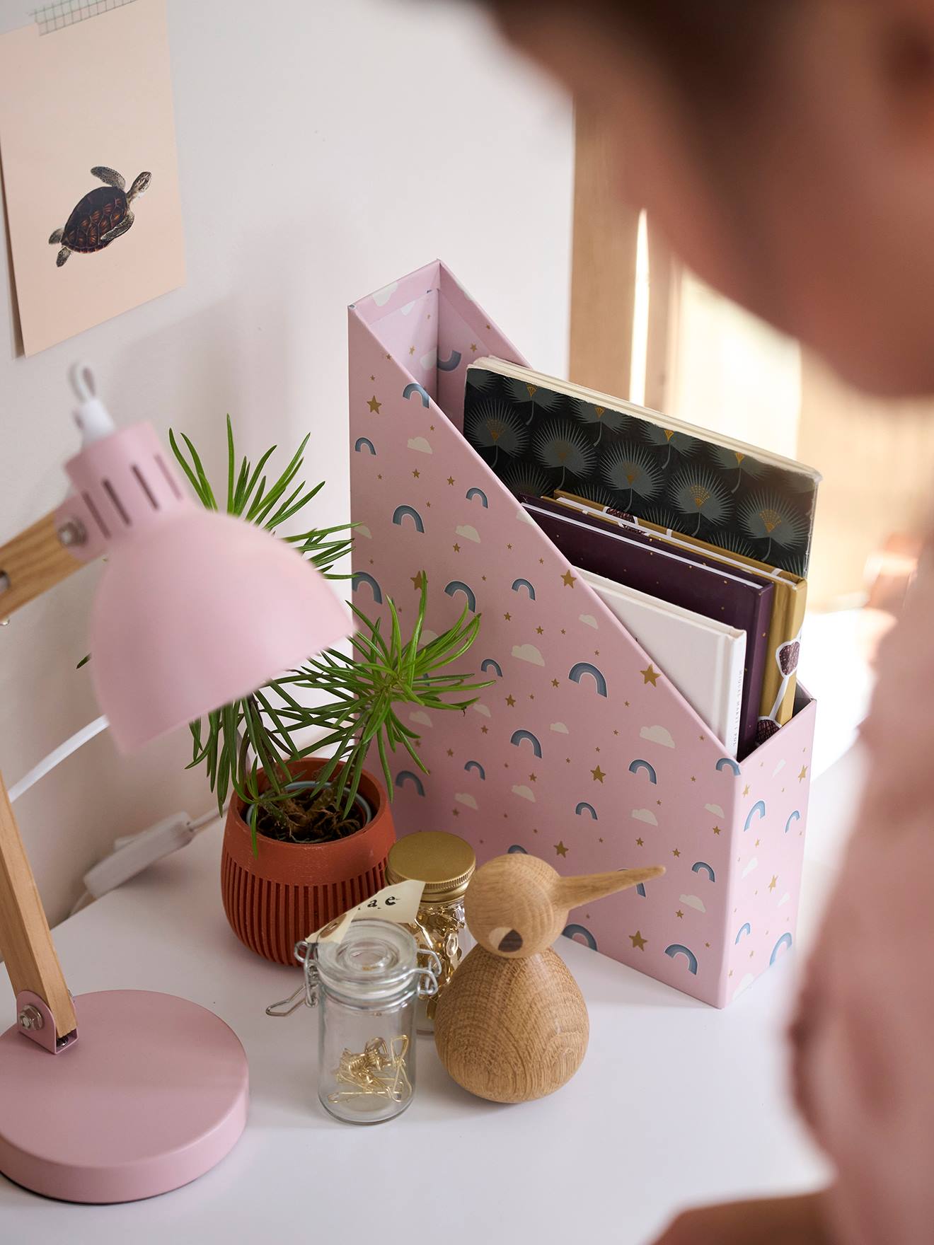 Set rangement bureau Arc-en-ciel - rose, Linge de maison et décoration