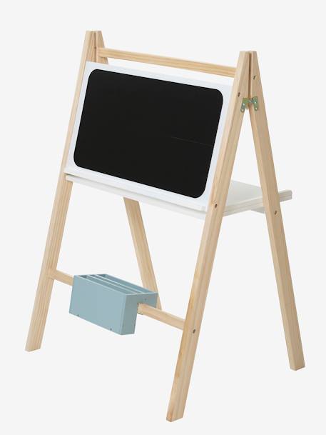 2-in-1 Tafel mit Arbeitsplatz und Kreidefach „Blackboard“ weiß 