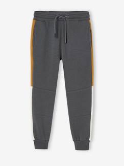 Garçon-Pantalon-Pantalon de sport garçon en molleton bandes côtés bicolores