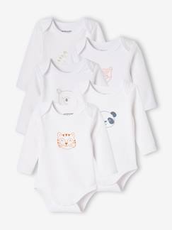 Baby-Body-5er-Pack Neugeborenen-Bodys in Schlupfform, Tiere