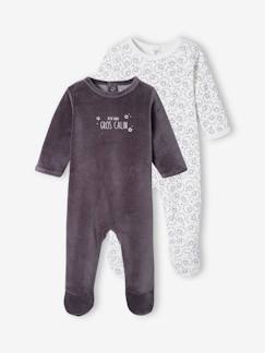 Bébé-Pyjama, surpyjama-Lot de 2 dors-bien bébé "moutons" en velours