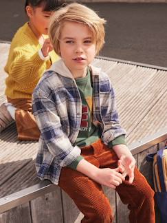 Junge-Hemd-Jungen Hemdjacke mit Kapuze