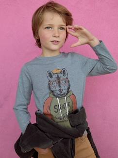 Garçon-T-shirt, polo, sous-pull-T-shirt-T-shirt fun motif animal crayonné garçon