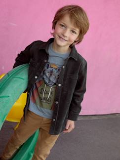 Junge-Hemd-Jungen Hemdjacke aus Cord