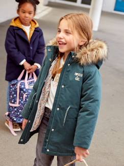 Mädchen-Mantel, Jacke-Mantel, Parka, Blouson-Mädchen 3-in-1-Winterjacke mit Recycling-Polyester