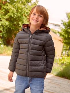 Garçon-Manteau, veste-Doudoune-Doudoune légère à capuche garçon garnissage en polyester recyclé