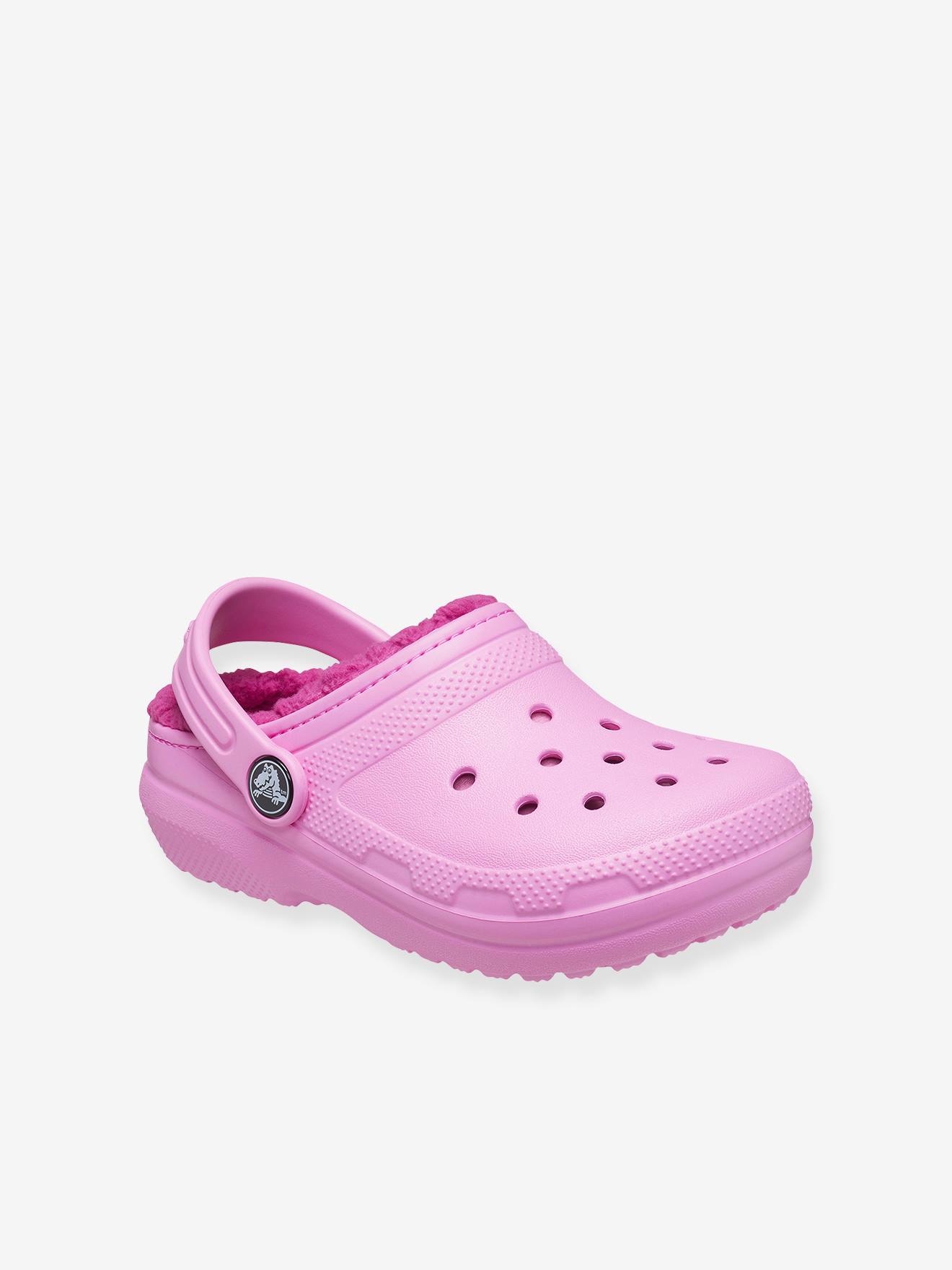 carnation lined crocs