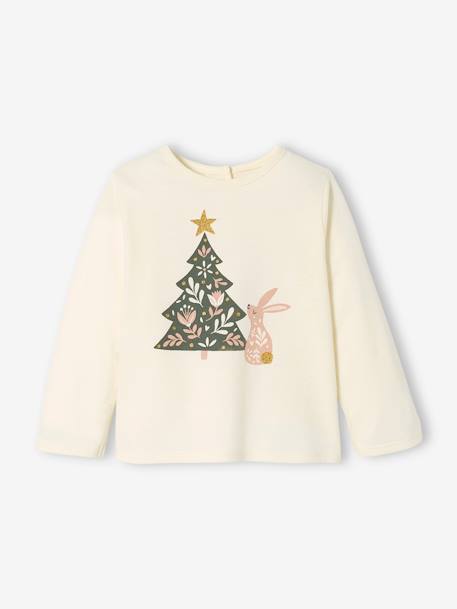 Baby Shirt, Tannenbaum wollweiß 