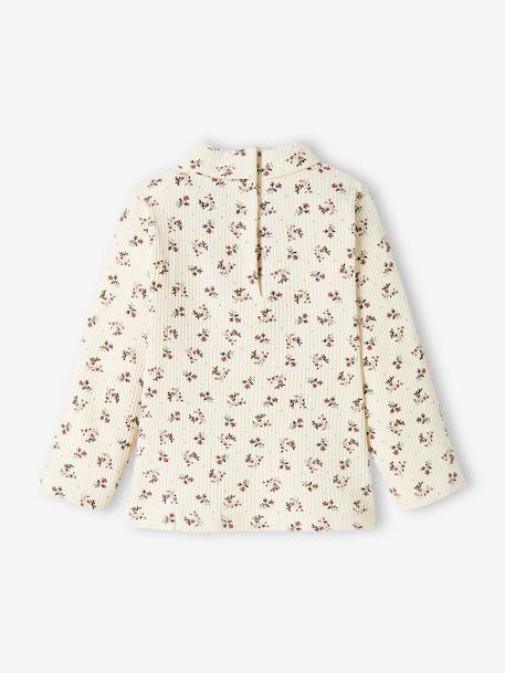 Baby Rollkragenshirt, Feinripp cremefarben+ockerfarben 