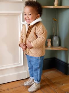 Baby-Mantel, Overall, Ausfahrsack-Mantel-Baby Cordjacke, Teddyfleece-Futter, mit Recycling-Polyester