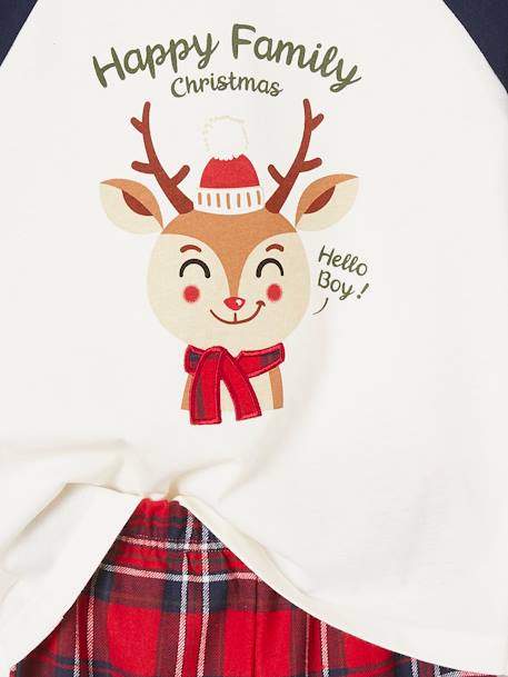 Pyjama de Noël garçon capsule famille écru 