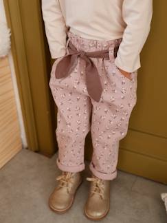 Pantalon avec ceinture en tissu bébé