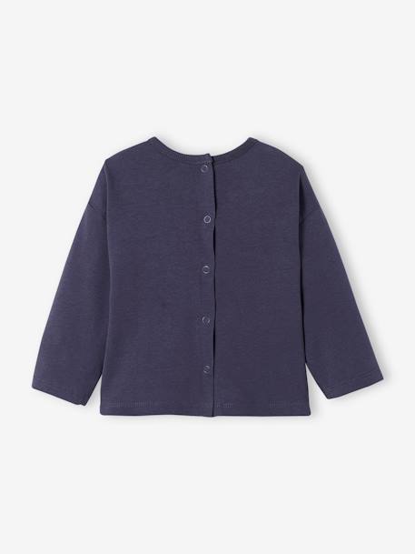 T-shirt manches longues bébé fantaisie bleu nuit 